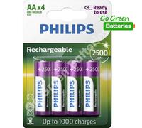 Philips Rechargeable Batteries AA 1300 2500 mAh AAA 700 1000 mAh NiMH LR6 LR03