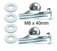 4 x Phillips Screws Bolts for TV Wall Mount Bracket M8 x 40mm + Washers H01B