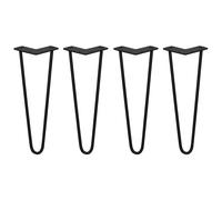 4 x Premium Hairpin Table Legs Desk Bench FREE Screws AND Protector Feet 14"