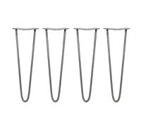 SkiSki Hairpin Table Legs 16” 41cm Pack of 4 Raw Steel Heavy Duty