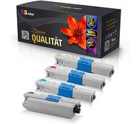 4 x Print-Klex Toner Cartridges Compatible with Oki MC332 DN MC340 Series MC342 DN MC342 DNW 44973536 44973535 44973534 44973533 Black Blue Red Yellow - Office Line Series