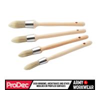 ProDec Sash Brush Set - Pointed Synthetic for Gloss & Satin on Curved, Moulded Surfaces - 4pc