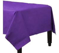 Pack of 4 Paper Disposable Table Cover - Tablecloth for Indoor or Outdoor - All Occasion Baby Shower, Wedding, Birthday, Christmas, Halloween, Easter Party Decorations 90x90cm (Purple)