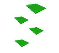 4 X Q-Connect 2 Ring Binder Frosted A4 Green (25mm Capacity and has a Spine Label) KF02484