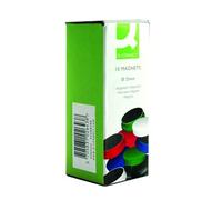 4 X Q-Connect Round Magnet 25mm Assorted (Pack of 10) KF02643+ FINCHLEY Refill Pen Free