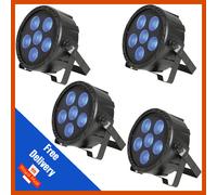 4 x QTX PAR180 High Powered 6 X Cob PAR Can Uplight DJ Lighting | 180Watt ParCan