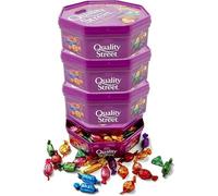 4 x Quality Street Chocolate Tub 550g Assorted Milk & Dark Chocolates & Toffees Gift Box for Christmas, Birthdays, Parties & Sharing Occasions