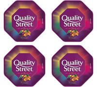 4 x Quality Street Chocolate Tub, 550g - Assorted Toffees, Fudges & Creamy Milk Chocolates, Perfect Sharing Box