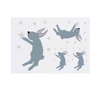 4 x 'Rabbit Holding A Star' Temporary Tattoos - Water Resistant, Skin-Safe, Non-Toxic Transfers, Mixed Sizes (TO00077862)