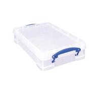 4 x Really Useful Box / Storage Tray / Desk Tidy Clear Holds 1 Ream 4 L + 24h