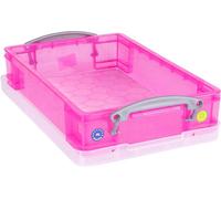 4 X Really Useful Plastic Storage Box 4 Litre Bright Pink