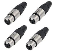 4 x Rean RC3F Female XLR Silver Connector