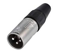 4 x Rean RC3M Male XLR Silver Connectors