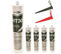 4 x Red BondIt HT30 High Temperature Silicone - Heat resistant use in ovens, engines, glass ceramic etc.