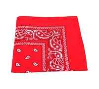 4 x Red Men's/Women's Paisley Pattern Bandana Head/Neck Scarf 100% Cotton