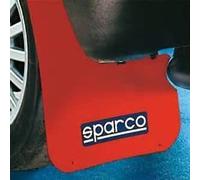 4 x Red Rally Style Car Exterior Styling Mudflaps - Universal Fit