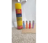 4 x Regular MAXI Size Coloured Clear See Clipper Lighters ASSORTED COLOUR + PLUS CLIPPER Universal Lighter Fuel Fluid Refill 300ML X 1 BOTTLE CLIPPER LIGHTER Refiller