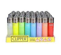 4 x Regular Size Coloured Clear Clipper Lighters, Red Green Violet Blue, Clipper Lighter, Gas Lighter