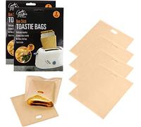 4 x REUSABLE TOASTER BAGS Non Stick Toastie Toast Sandwich Pockets Bag