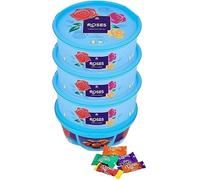 4 x Roses Chocolate Tub 550g - Assorted Milk & Dark Chocolates, Individually Wrapped Best of 2025 - Share Pack for, Celebrations & Holidays.