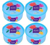 4 x Roses Chocolate Tubs 475G | Assorted Individually Wrapped Milk Chocolates | Sharing Chocolate Tub | Chocolate Gift for Family & Celebrations Celebrations