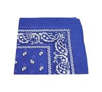 4 x Royal Blue Men's/Women's Paisley Pattern Bandana Head/Neck Scarf 100% Cotton