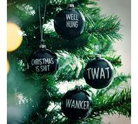 4 x Rude Christmas Tree Baubles Collection Multipack Funny Secret Santa Gift
