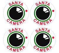 4 x Santa Camera Elf Cam CCTV Christmas Sticker Set by Ellis Graphix (TM)