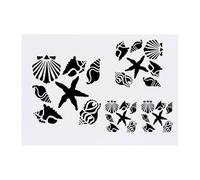4 x 'Sea Shells & Starfish' Temporary Tattoos - Water Resistant, Skin-Safe, Non-Toxic Transfers, Mixed Sizes (TO00075886)
