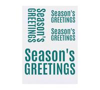 4 x 'Season's Greetings' Temporary Tattoos - Water Resistant, Skin-Safe, Non-Toxic Transfers, Mixed Sizes (TO00080384)