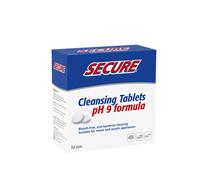 4 x Secure Cleansing 32 Tablets For Dentures Cleans and Refreshes in 5 Minutes