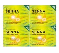 4 x Senna 7.5mg 20 Tablets - Constipation Relief (Four Packs) Effective Overnight Constipation Relief, Natural & Stool Softener for Adults, Supports Digestion, Eases Nausea