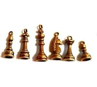 4 x Sets Of 6 Antique Bronze Tone King, Queen, Rook, Bishop, Knight, Pawn, Chess Jewelry Making Pieces, Findings, Beads, For Earrings, Bracelets, Keychains, Etc
