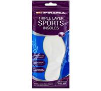 4 x Shoe Insoles Insert Extra Comfort Charcoal Sports Running Jogging Anti Odours Fleece Leather Walk Trainers Slippers Mens Women UK Size 3-11 (Triple Layer Sports Insoles (2 in Pack))