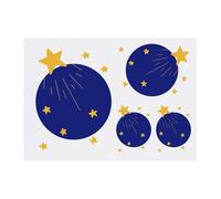 4 x 'Shooting Star Over The World' Temporary Tattoos - Water Resistant, Skin-Safe, Non-Toxic Transfers, Mixed Sizes (TO00079358)