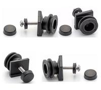 4 X Shower Part Shower Door Rollers Joint Ball Grooved Sovereign Circled Slot Wheels/runners 19mm Black L1