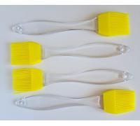 4 x Silicone Pastry Brushes for Cooks Chef Kitchen Essentials. Heat Resistant. Dishwasher Safe. Perfect for Basting, BBQ, Baking, Grilling, Marinading. Also for Kids Painting!