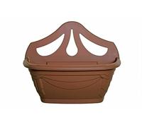 4 x Small 42cm Venetian Flat Wall Planter Plastic Garden Plant Pot Terracotta Colour