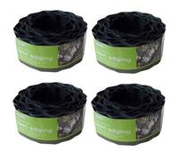 4 X Smart Garden 10Cm X 10M Plastic Garden Lawn Path Border Edging Roll 7020011
