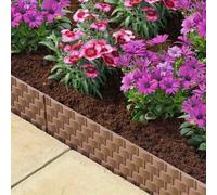 4 X Smart Garden Rattan Effect Picket Fence Path Border Lawn Plant Beds Edging