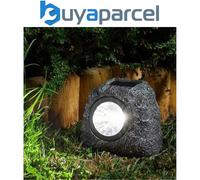 4 x Smart Garden Solar Granite Rock Spot Lights Super Bright 5L Stone Effect