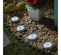 4 X Smart Garden Super Bright Solar Decking Path Border Entrance Up Lights