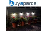 4 x Smart Garden Super Bright Solar Welcome & Security Wall Fence Post Lights