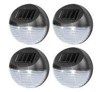 (4 x Solar Fence Lights) Geezy Solar-Powered LED Garden Fence, Decking & Patio Lights