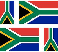 4 x South Africa Flag Stickers for Car, Motorcycle, Suitcase, Laptop