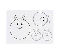 4 x 'Space Hopper' Temporary Tattoos - Water Resistant, Skin-Safe, Non-Toxic Transfers, Mixed Sizes (TO00085644)