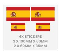 4 x Spanish Spain Flag Vinyl Sticker for Car Bumper Mirror iPad Van Laptop