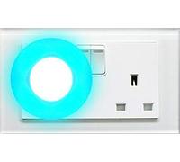 4 x Spectrum Automatic Energy Saving Dusk to Dawn Sensor Plug in Cool to Touch LED Night Light for Children's Room, Hallway, Stairs or Landings - Blue