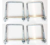4 x square Brackets u bolts for Boat trailer 90 wide x120 high x 10mm thick with Nuts & Plate UB2 UBS-90C