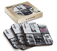 4 x Square Coasters - Surf Life Surfboard Surfer Beach Cork Backed MDF Glossy Tea Coffee Accessory #63293